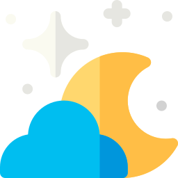 Cloudy night icon