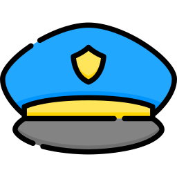 sombrero de policia icono
