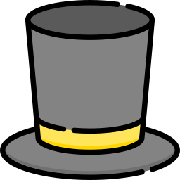 sombrero de copa icono