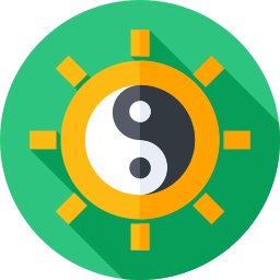 Símbolo de yin yang icono