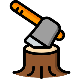 corte de madera icono