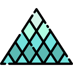 Louvre pyramid icon