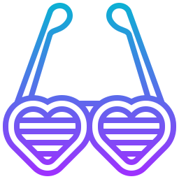 gafas de corazón icono
