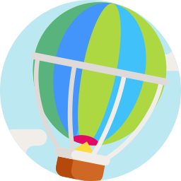 Hot air balloon icon