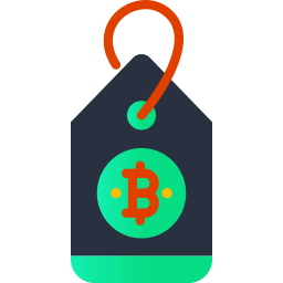 etichetta bitcoin icona