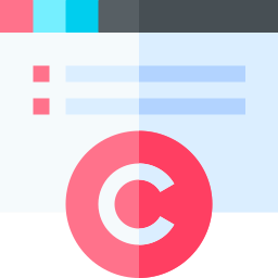 derechos de autor icono