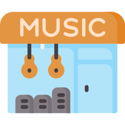 tienda de música icono