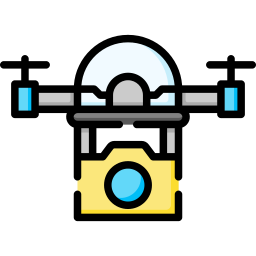 Camera drone icon