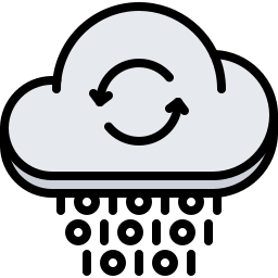codificación en la nube icono