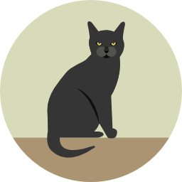 gato preto Ícone