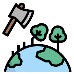 deforestación icono