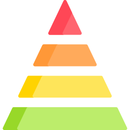 tabla piramidal icono