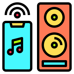 sistema de música icono