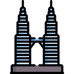 torre gemela petronas icono