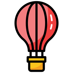 Hot air balloon icon