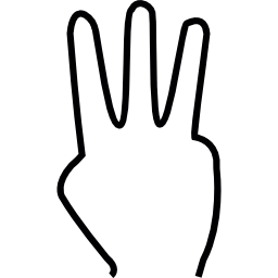 tres dedos icono