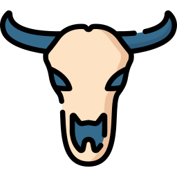 cráneo de vaca icono
