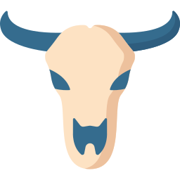 cráneo de vaca icono