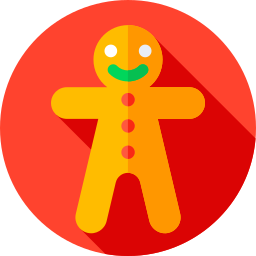 Gingerbread man icon