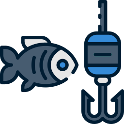Fishing baits icon
