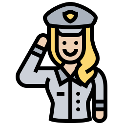 mujer policía icono