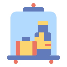 Luggage cart icon