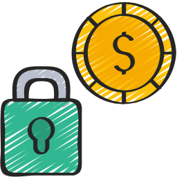 Bitcoin encryption icon