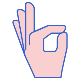 señal de manos icono