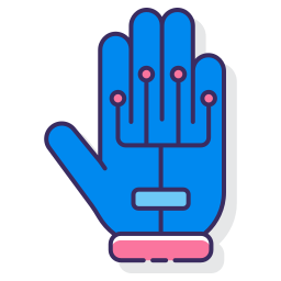 Wired gloves icon