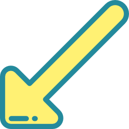 flecha diagonal icono