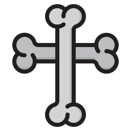 tibias cruzadas icono