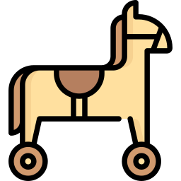 Juguete de caballo icono