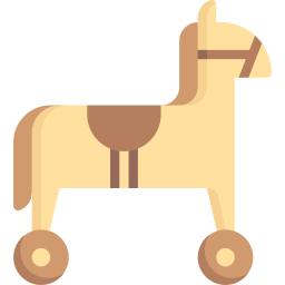 Juguete de caballo icono