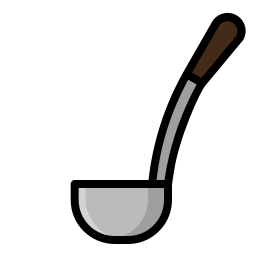 cucharón de sopa icono