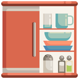 Kitchen shelves icon