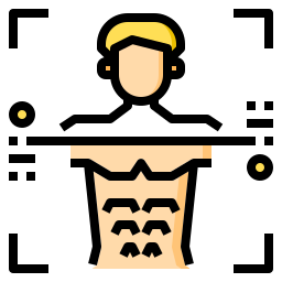 Escaneo corporal icono