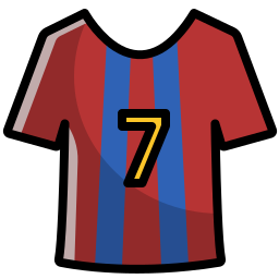 camiseta de fútbol icono
