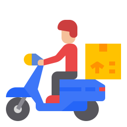 Delivery bike icon