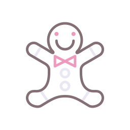 Gingerbread man icon