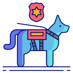 cão policial Ícone