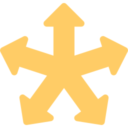 flechas múltiples icono
