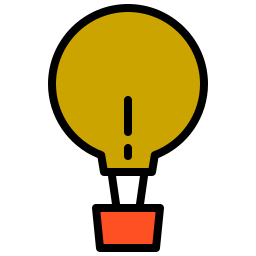 Hot air balloon icon