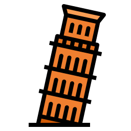torre de pisa icono