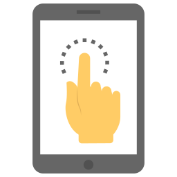 telefono touch screen icona