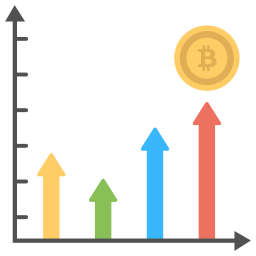 criptomoedas crescendo Ícone