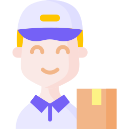 Delivery man icon