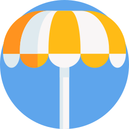 Sun umbrella icon