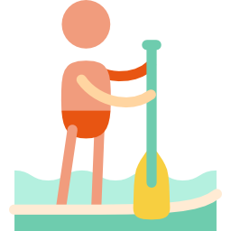 Standup paddleboarding icon
