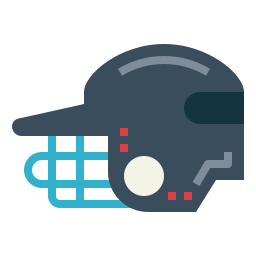 Baseball helmet icon