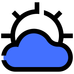 Sun cloud icon